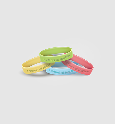 Braccialetti colorati in silicone dei I colori di Matteo